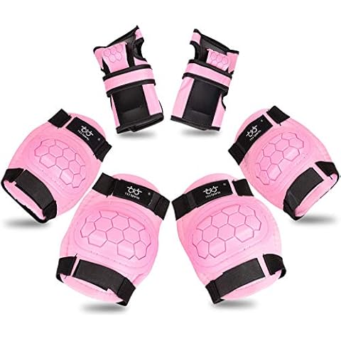 boruizhen Kids Knee Pads Elbow Pads with Wrist Guards Protective Gear Set for Skating Cycling BMX Bike Skateboard Inline Scooter Riding Sports Cover