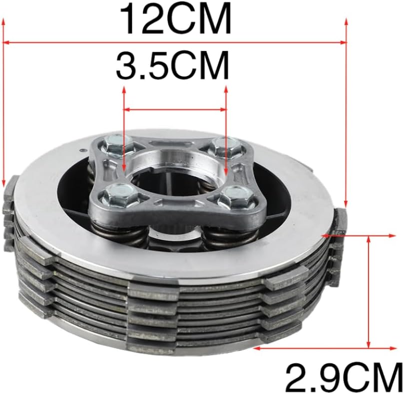 Universal Fit Clutch Pressure Plate Assembly Friction Pad Compatible with CBF150 CB 150 NXR150 XR150 GL150 CB190 R X S CBF190TR Motorcycle Aftermarket Replacement Part