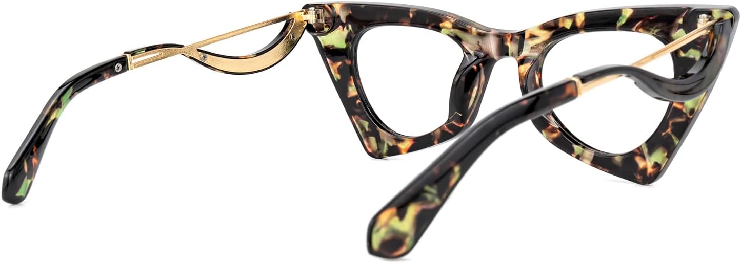 VOOGLAM Cat Eye Blue Light Blocking Glasses for Women Anti UV Eyestrain Eyewear with Stylish Frame Tiny