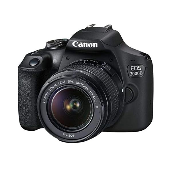 Canon EOS 2000D (Rebel T7) DSLR Camera w/Canon EFS 1855mm F/3.55.6