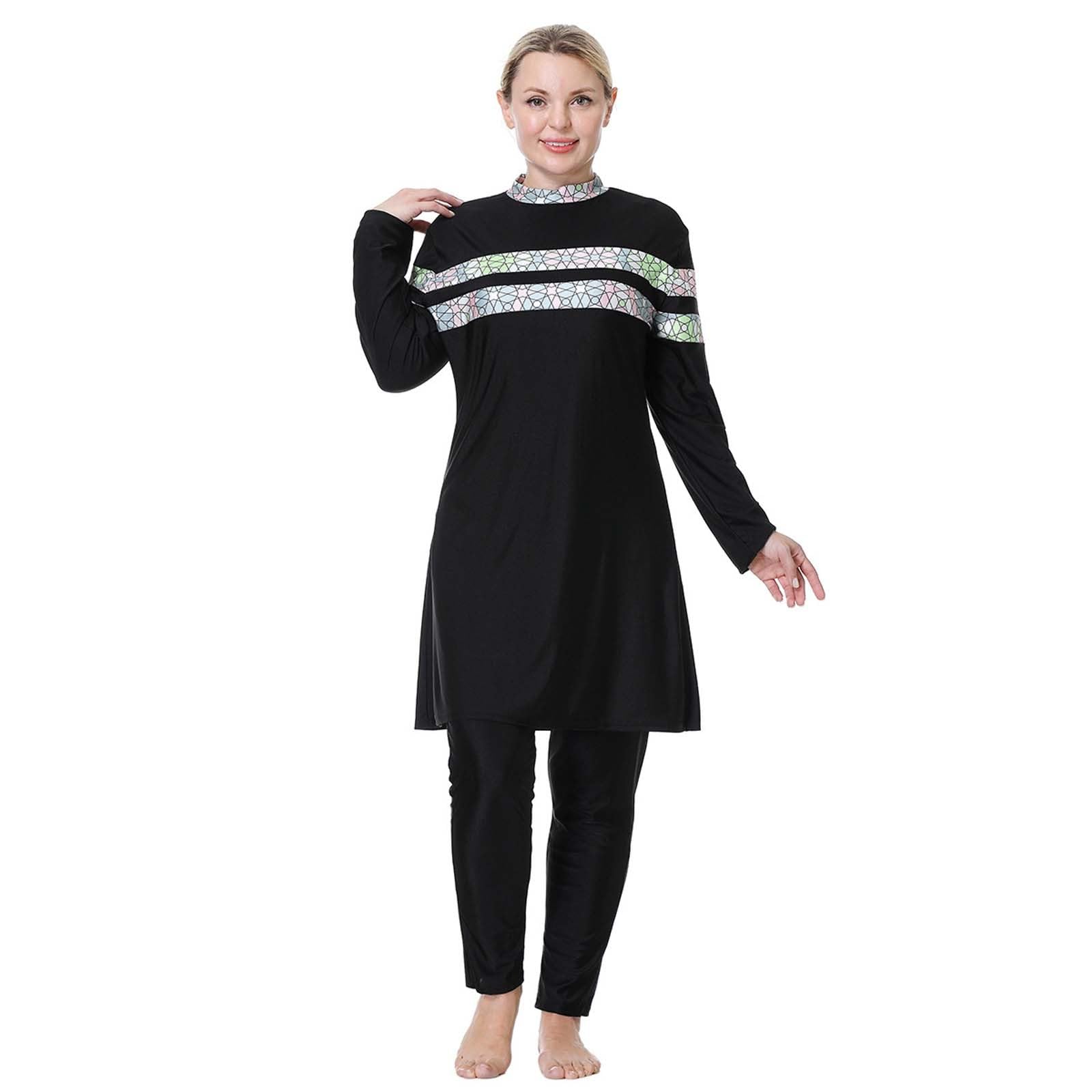 Muslimische Badeanzug Damen: Burkini Uv Rashguard Bauchweg Slim Fit Swimsuits for Women Swim Suit Shape Push Up Swimwear Badeanzüge Große Größe Schwimmanzug Bademode