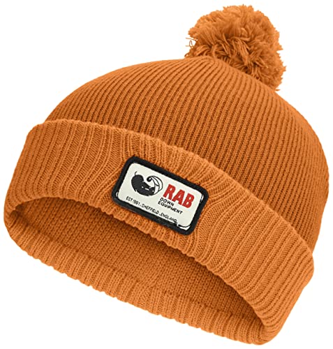 Rab Essential Bobble Pom Beanie for Everyday Use and Skiing - Marmalade - One Size