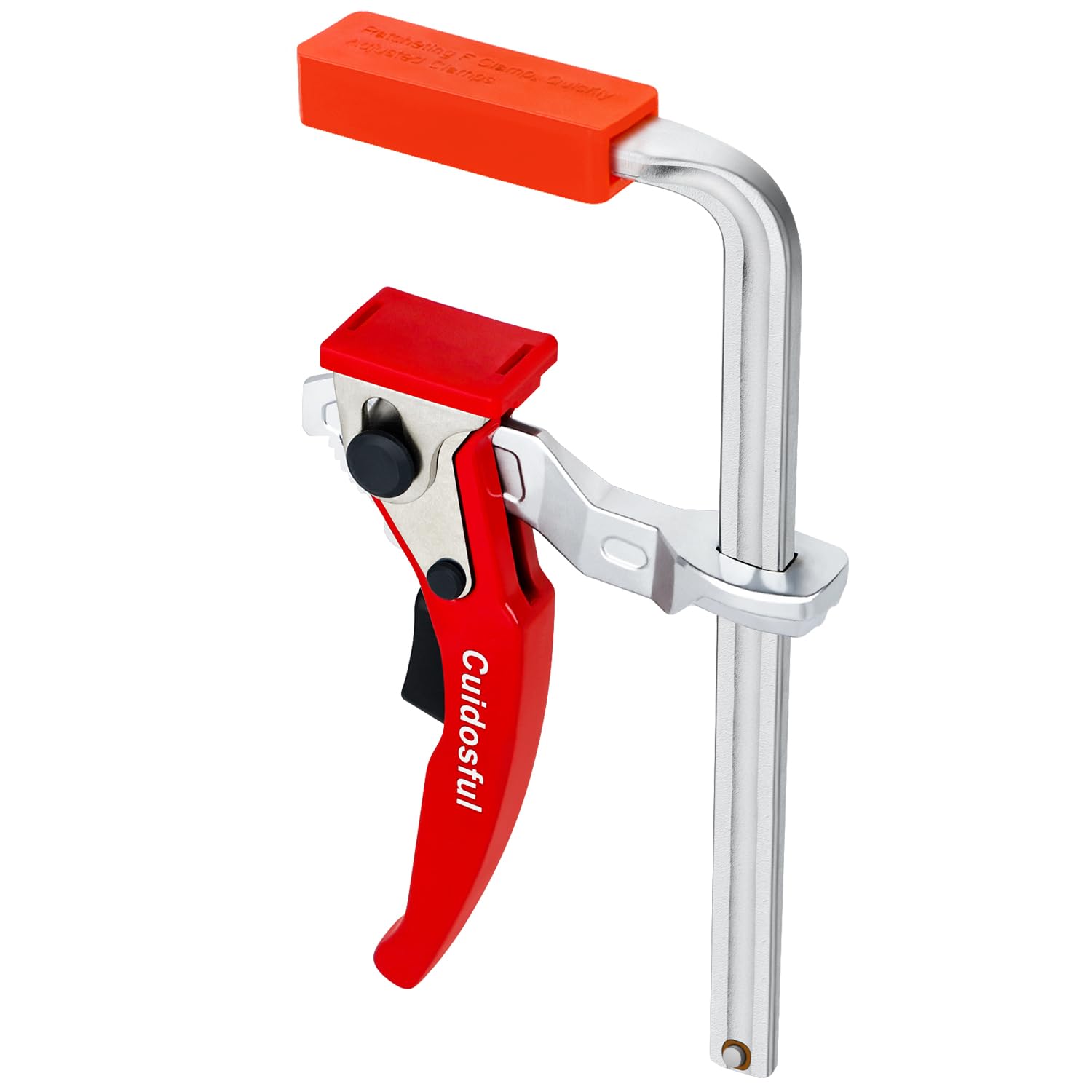 Cuidosful Track Saw Clamp for T-Track and Guide Rails – Heavy Duty Quick Release Clamp with Non-Marring Pads, Compatible with Festool, Makita, Dewalt