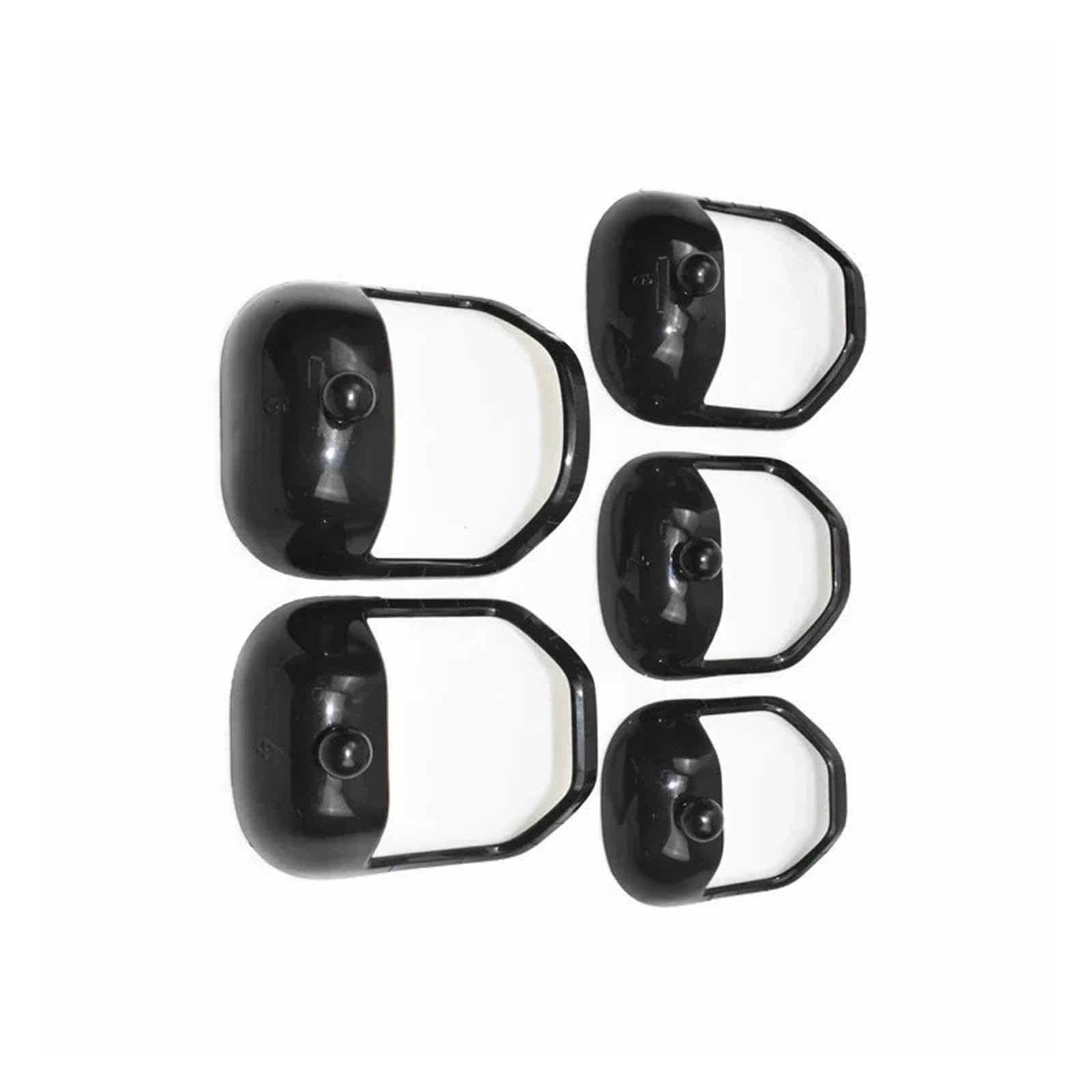 5 Größen Von Bart-Ziegenbart-Rasierschablone, Bartformwerkzeug, Trimmzubehör For Männer, Symmetrische Barttrimm-Schablone For Den Spitzbart(Black)