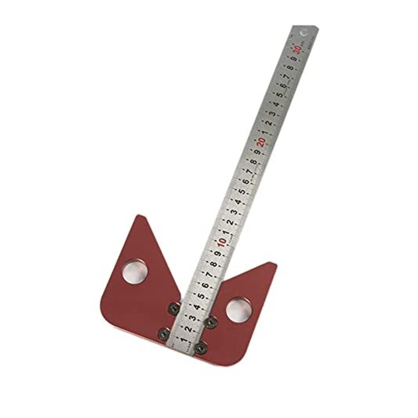45 Degree Aluminum Alloy Center Scribe Square Finder & Layout Ruler for Woodworking DIY Projects
