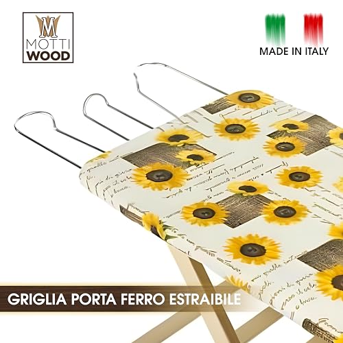 L'Originale Mottiwood Ironing Board, Adjustable Ironing Board, 3 Positions, Folding, Beech Wood, 100% 35 x 141.5 x 92 H, Made in Italy (Natural Colour) - Image 7