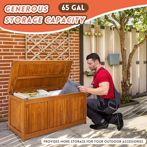 65-Gallon-Solid-Wood-Deck-Box-Garden-Backyard-Storage-Bench-Waterproof-Outdoor-Storage-Container-for-Patio-Furniture-Cushions-Pool-SuppliesToysGarden-ToolSports-Equipment 65 Gallon Solid Wood Deck Box Garden Backyard Storage Bench Waterproof Outdoor Storage Container for Patio Furniture Cushions Pool SuppliesToysGarden ToolSports Equipment