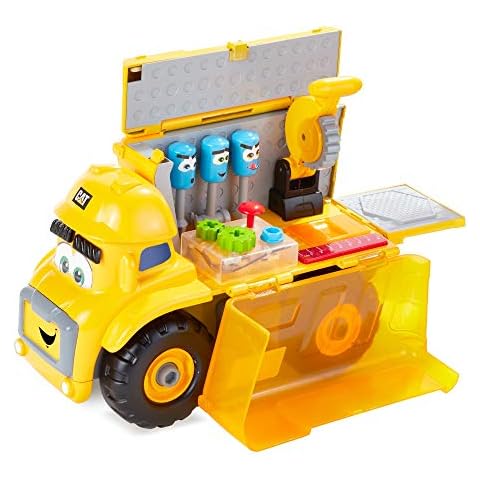 CAT Construction Junior Crew Fix-It Phillip Educational Preschool Vehicle Learning Set with lights/sounds interactive workbench with tools. For ages 2+ Cover