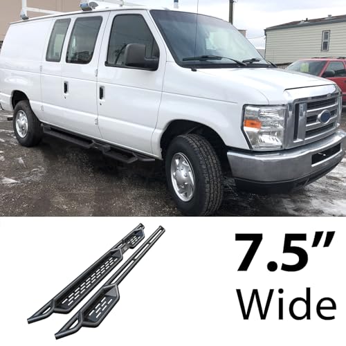 Estribos laterales estilo tubular para Ford Econoline 1999-2014 miniatura 2
