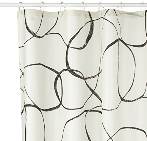 Sealskin Shower Curtain Movement black, 180 x 200 cm