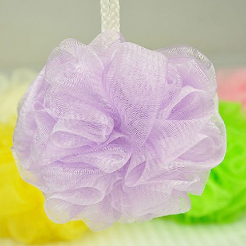Image of FOK Bath Shower Loofa Sponge Pouf Mesh Brush Shower Ball Exfoliating Bath Sponge-Random Color