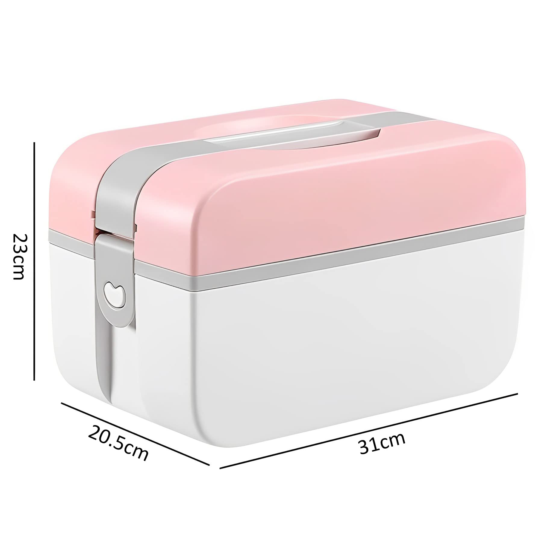 McMola Medical Box Storage Medicine Box, Household Medicine Box, First Aid Kit Organizer, Pink, with Compartments, Medicine Storage Portable Medicine Chest Drug Box (Size : Large)