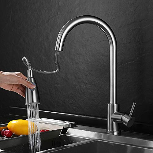 Grifo de cocina extraíble Craner monomando giratorio para preparar alimentos cómodamente 5