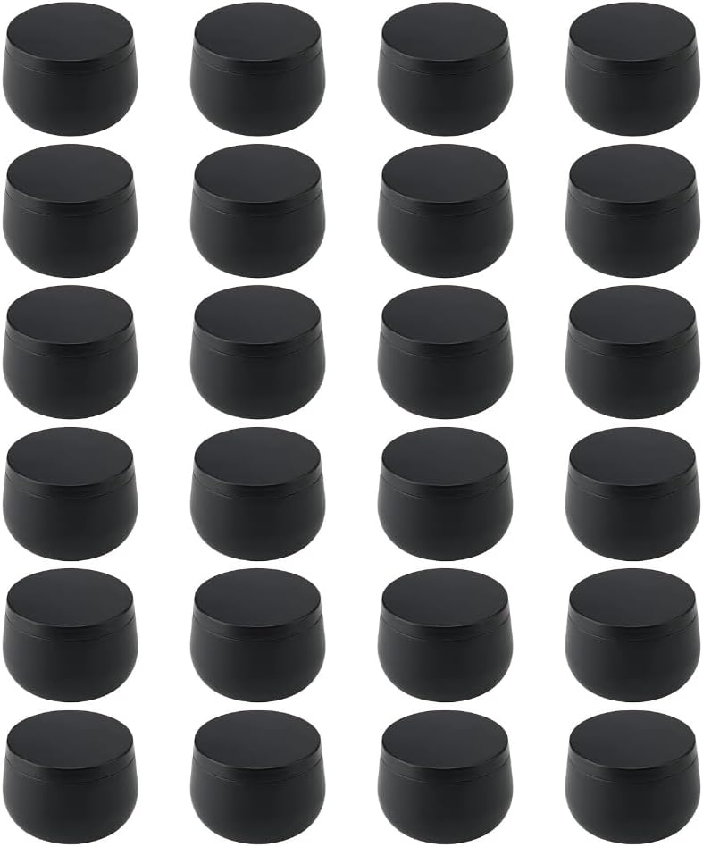 24Pcs Round Metal Candle Tins with Lids for DIY Crafts Candle Making Container