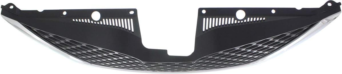 Evan-Fischer Grille Assembly Compatible with 2011-2017 Toyota Sienna Chrome Shell/Black Insert SE Model