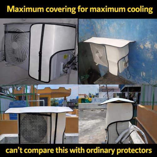 Image of Axmon Ac Outdoor Unit Protector Split Ac Protector For Heat And Sun Proof | Heat Insulated Protection From Sun | OutDoor Unit Cover For Sunlight 1 ton (Universal Size)