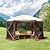 VEVOR Pop Up Gazebo Screen Tent, Pavilion Gazebo Tent, 11.5 x 11.5 ft 6-Sided Camping Instant Canopy Sun Shelter with 6 Removable Privacy Wind Cloths, Mosquito Netting, for Patio, Backyard, Lawn