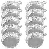 Cabilock Labor Wiegeschalen Aluminiumfolie 100 Stück 60 ml mit Griff Einweg Probenbehälter für Pulver und Flüssigkeiten zum Genauen Abwiegen