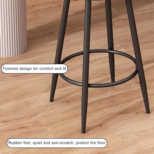 Chaises de bar pivotantes LiChA au design raffiné pour comptoir haut