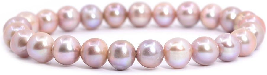 Gem Semi Precious Gemstone 8mm Round Beads Stretch Bracelet 7 Inch Unisex