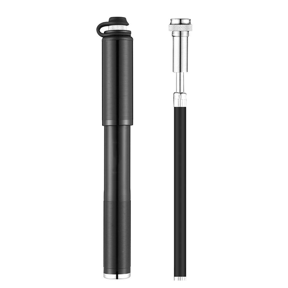 Tragbare Fahrradbodenpumpe Fahrradpumpe Multifunktionale Fahrausrüstung Tragbare Mini-Hochdruck-Universal-Fahrradpumpe (Farbe: Schwarz, Größe: 215 mm)