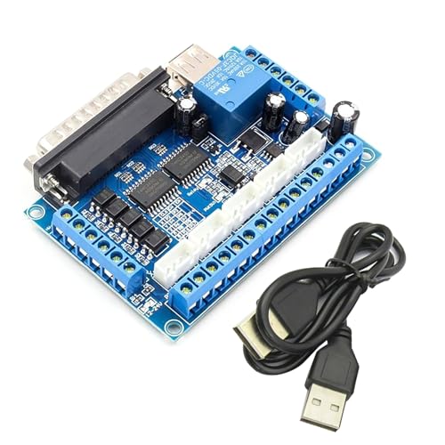 MOOKEENONE 5 Achsen Graviermaschine Schrittmotor Adapter Breakout Board Schrittmotor Treiber Interface Board Mit USB für MACH3 MOOKEENONE 5 Achsen Graviermaschine Schrittmotor Adapter Breakout Board Schrittmotor Treiber Interface Board Mit USB für MACH3