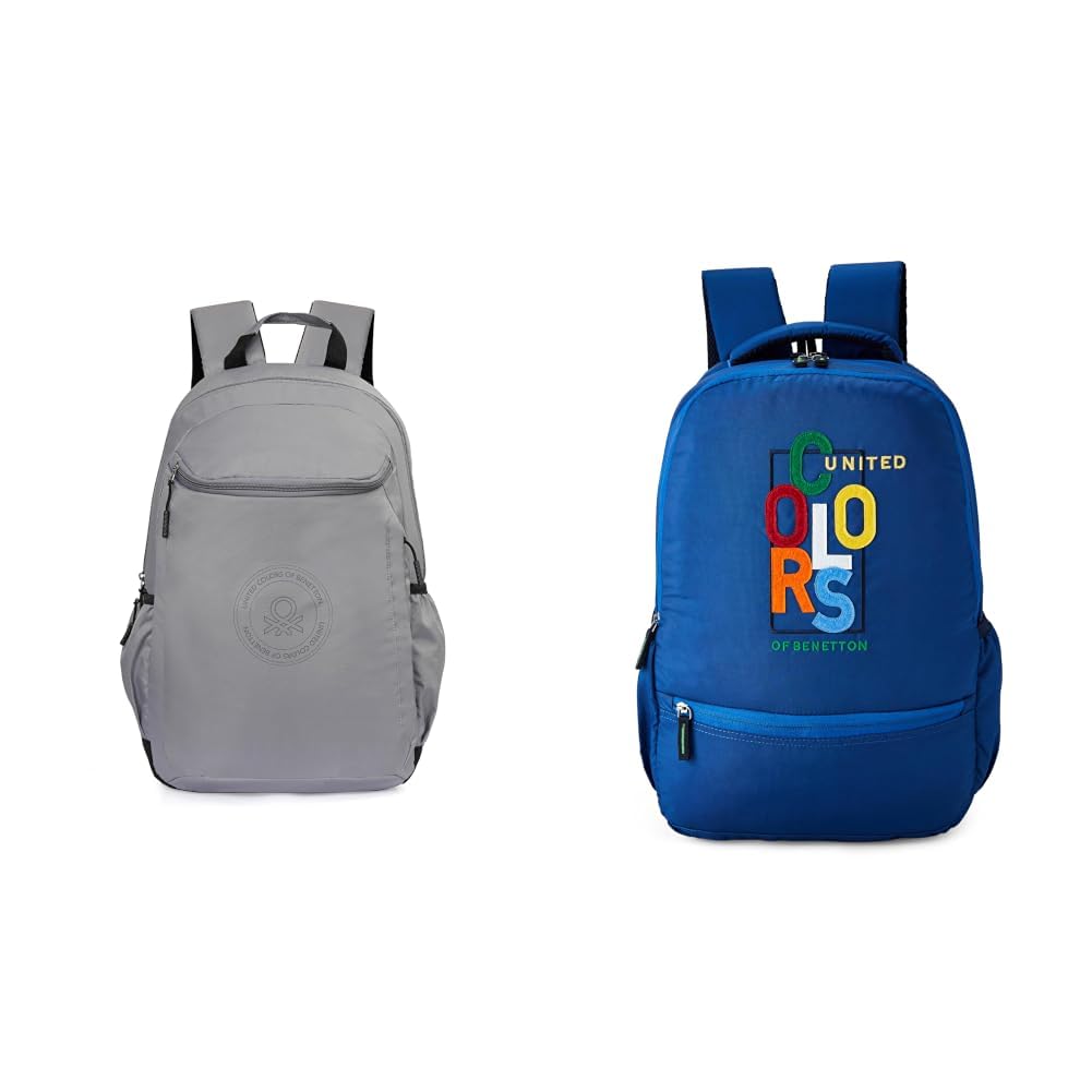 Quirky 19L Laptop Backpack - Grey | Minimalist & Water-Resistant | Fits 14-inch + Nyx Unisex 25L Casual 4 Compartment School Backpack - Royal Blue-image-43