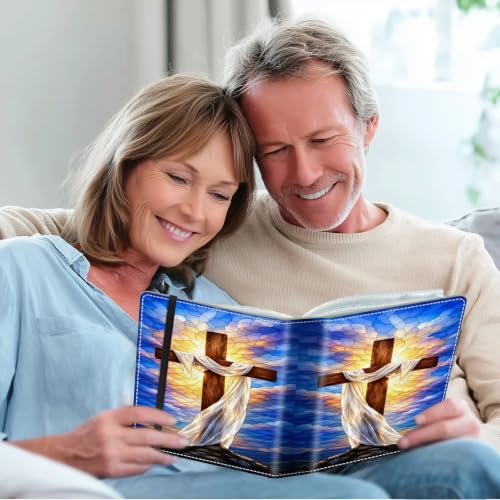Image of Photo Album 4x6 120 Photos with Strong Elastic Band, Radiant Faith Cross