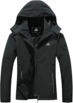 Women's Waterproof Rain Jacket Lightweight Raincoat Hooded Hiking Jacket Softshell Windbreaker