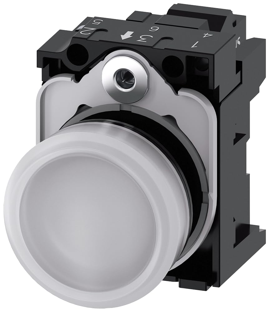 Lampe signalisation Blanc lentille Lisa LED 230V Siemens Sirius ATC