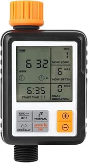 Binyalir Temporizador de irrigação, temporizador de irrigação fácil de operar, temporizador de irrigação de jardim para jardins para fazendas para gramados