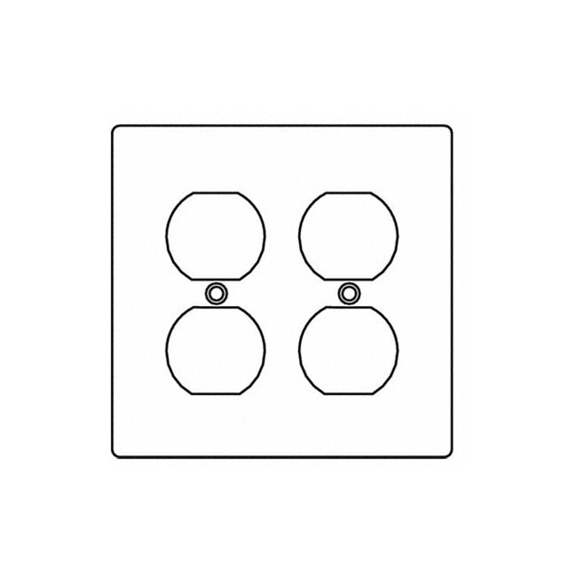 Killark 2FAC FS/FD Series Fittings Device Box Covers, Two Gang with Coating, 2 Duplex Receptacles
