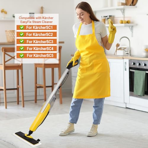 TOSAVGA 10 Stück Mikrofaser-Tuchset Waschbar für Kärcher Dampfreiniger EasyFix SC1, SC2, SC3, SC4, SC5, Kärcher Dampfreiniger Zubehör, Ersatztücher Zubehör - 5 Bodendüse + 5 Handdüse
