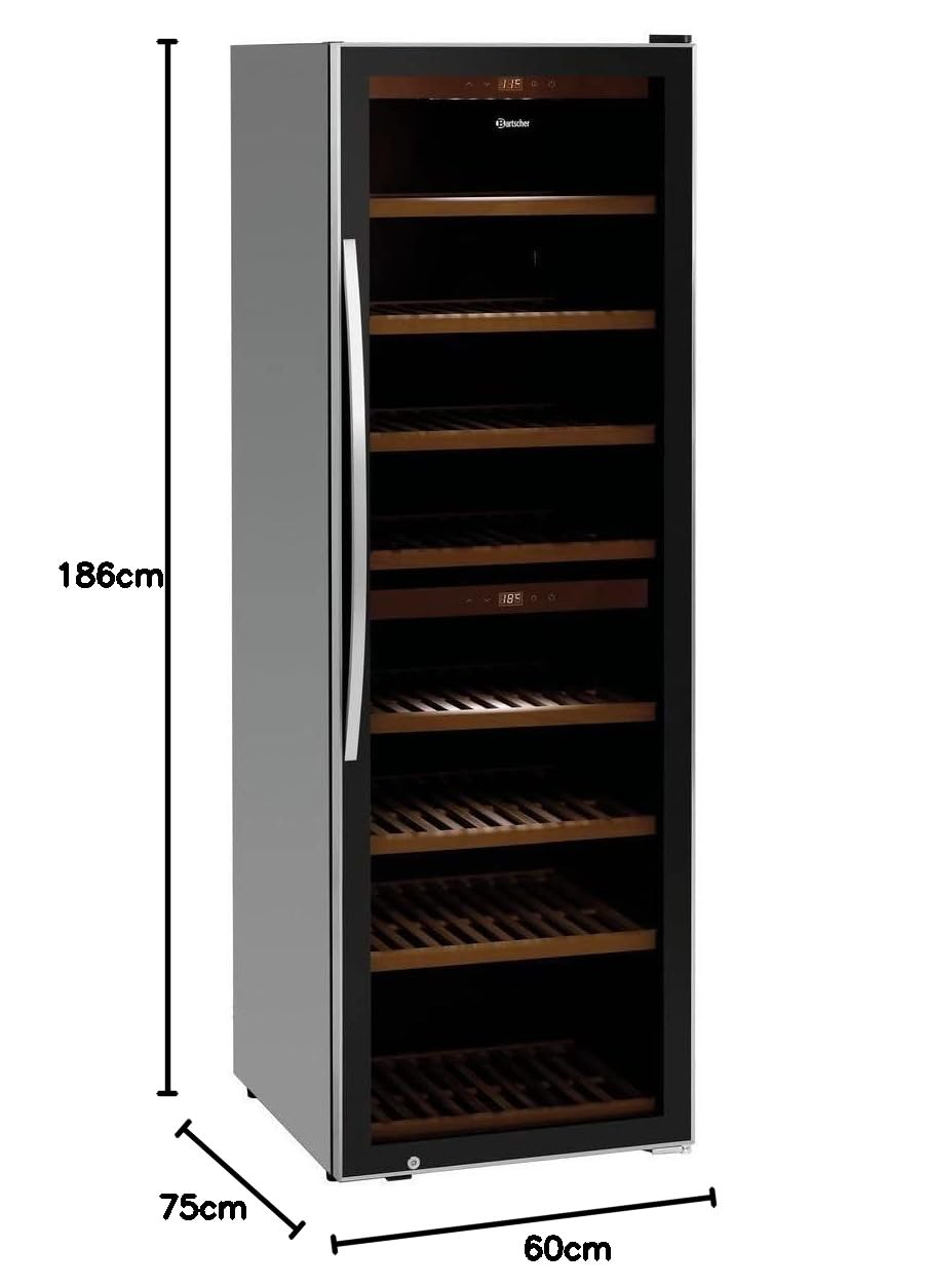 Bartscher Weinkühlschrank 2 Zonen, 180 Flaschen Gastronomiebedarf