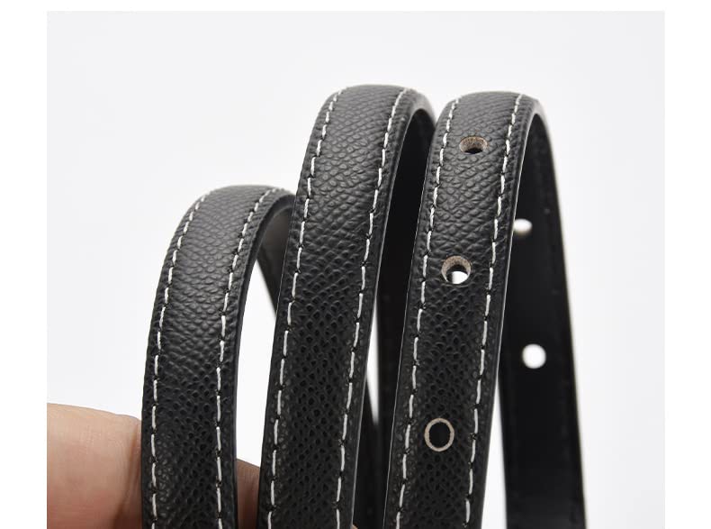 Women's Skinny Genuine Leather Belt Thin Waist Belt with Pin Buckle4
