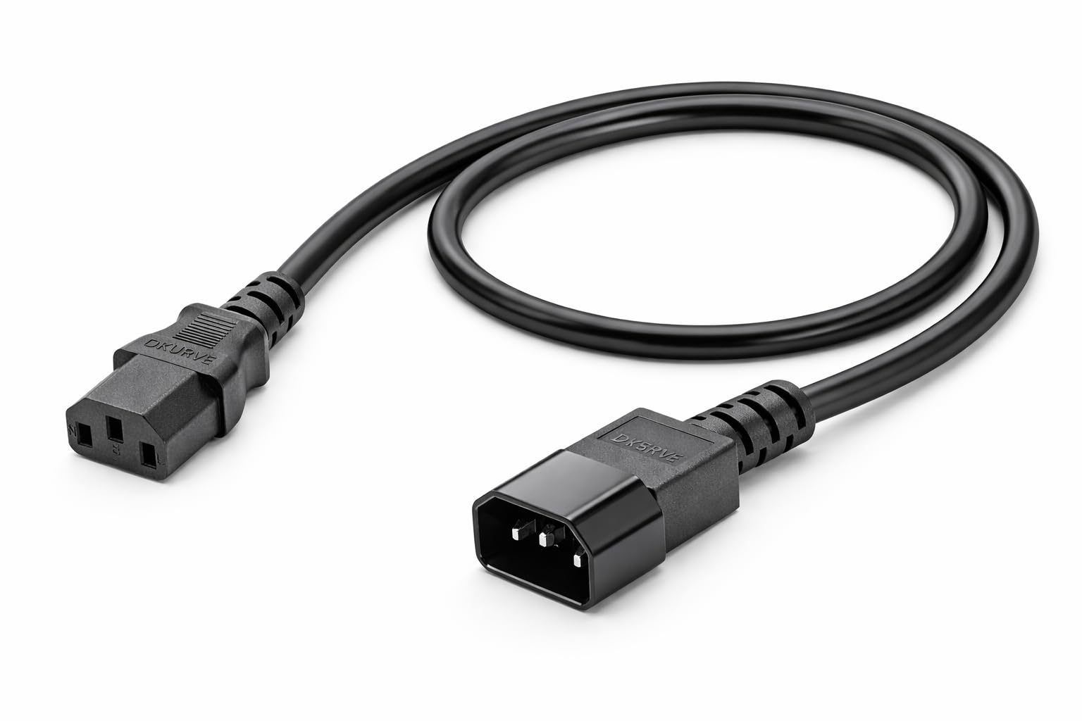 DKURVE® C13 To C14 Extension Cord Power Cable Male To Female Kettle Lead For Computers Servers Routers Switches Monitors Rice Cookers 1.8M (1-PACK)