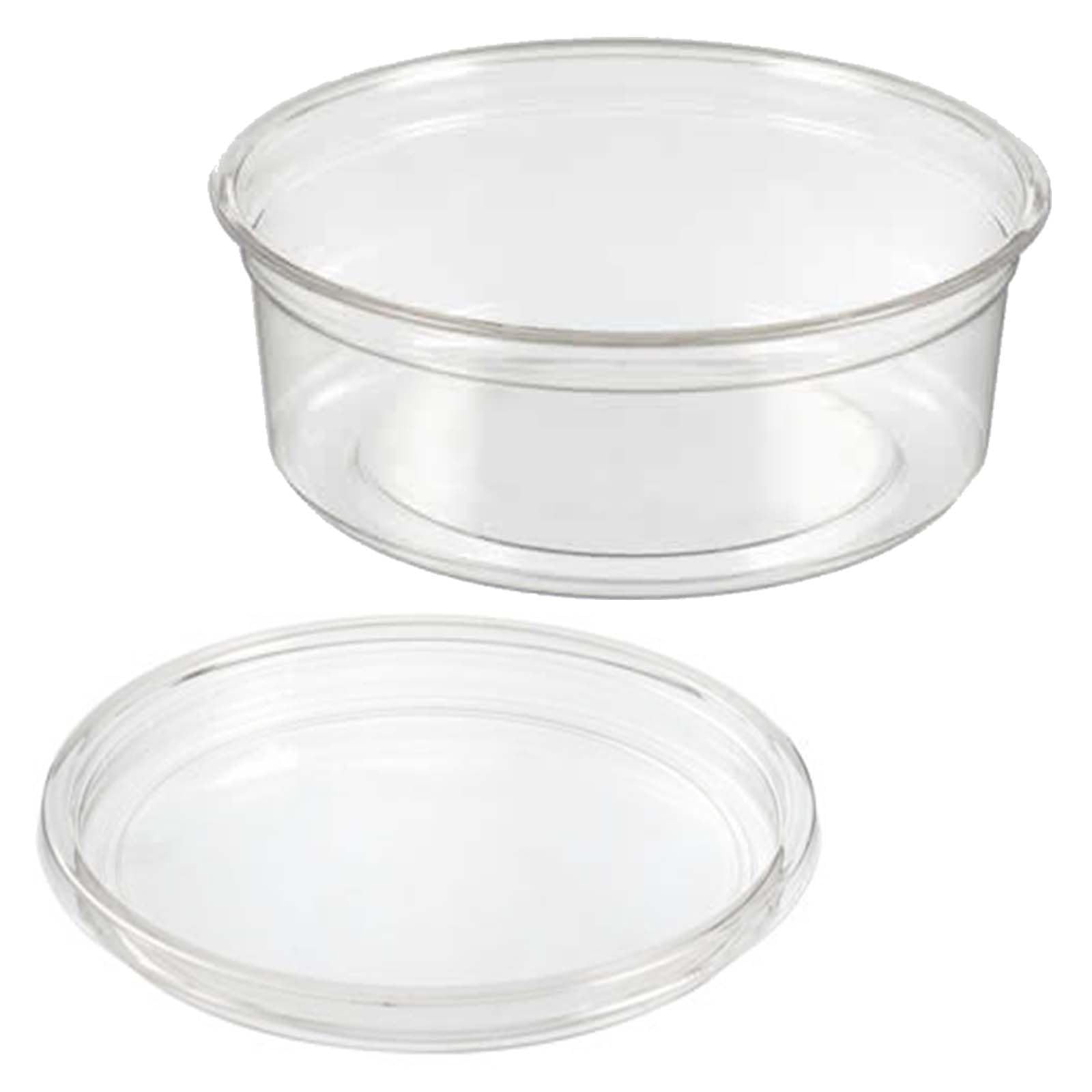 Ara Choice Clear 12Oz Plastic Round Deli Food/Soup Chutney Sauce Leakproof Reusable Storage Bpa Free Meal Prep Container Cup Jelly Shot Tubs Pots With Lids Takeaway (5)