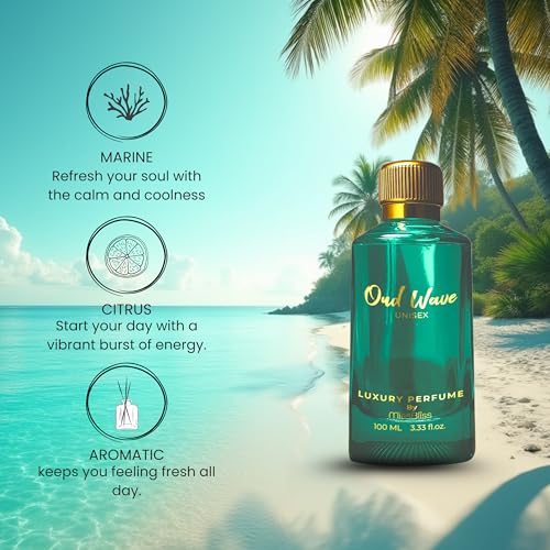 Image of MissBliss - Oud Wave 100ml | Eau de Parfum | Luxury Perfume for Man & Woman | Long Lasting Fresh Marine, Citrus, Oud & Musk Fragrance | Premium Everyday Perfume | Gift for Man & Woman