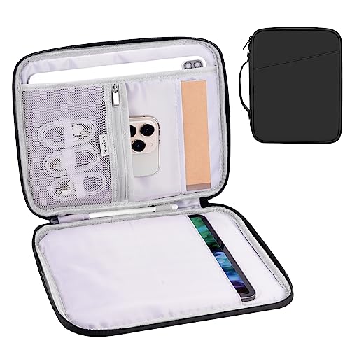 9-11 Inch Tablet Carrying Case, Padded Sleeve Bag for iPad Pro 11-in (M4), iPad 10.9 (10th Gen), iPad Air 11-in (M2), Galaxy Tab S9/S8 (PU-Black11)