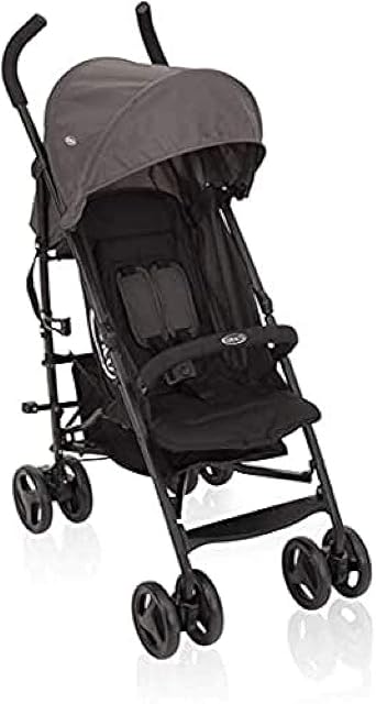 Graco TraveLite Pushchair/Stroller (Birth to 3 Years Approx, 0-15 kg), Lightweight with Compact Fold, Black/Grey
