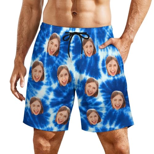 AKASTYBU Customized Swim Trunks, Funny Swim Trunks for Men Adult Humor Gift for Bother