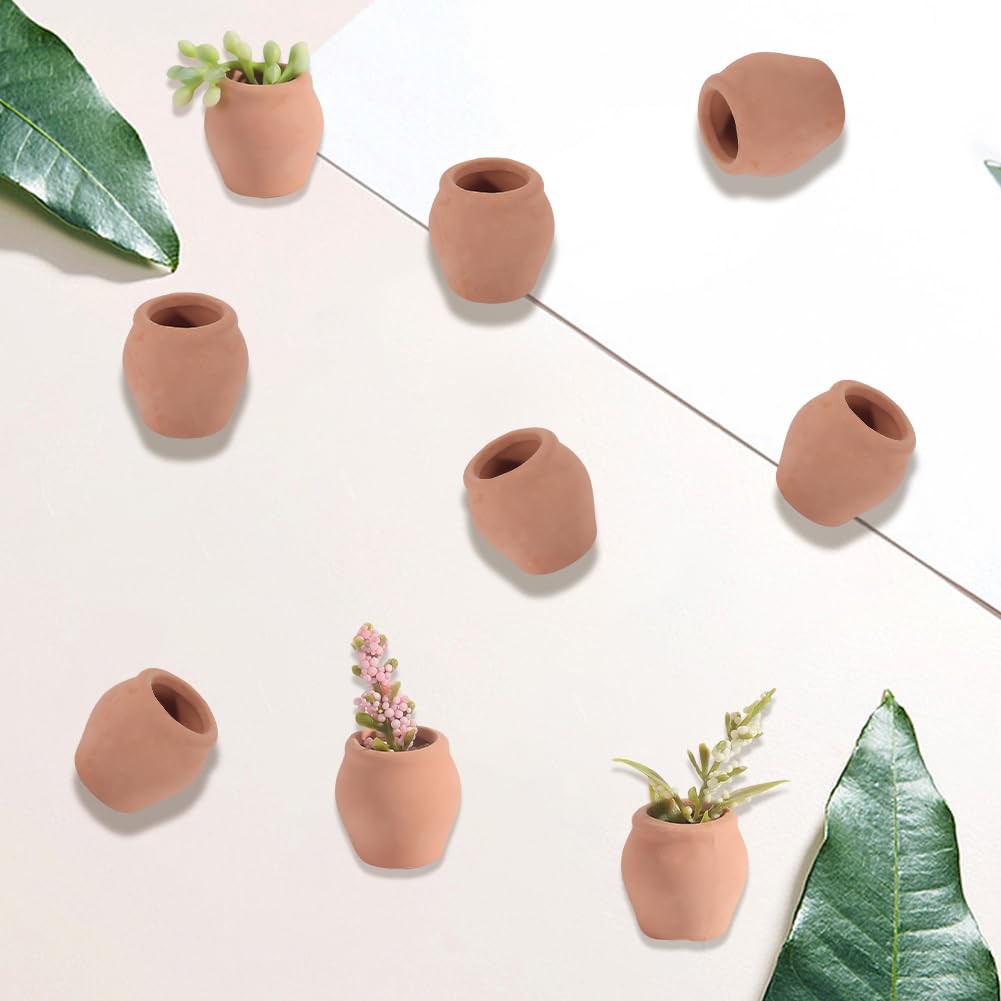 GORGECRAFT 10pz 2.4cm Mini Vasi di Terracotta Piccoli Vasi di Terracotta e Porcellana Ceramica Fioriera Giardino Fiore Terracotta Succulente Vivaio Cactus Barattoli Interni Esterni Casa Davanzale