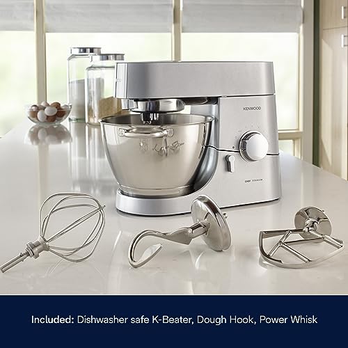 Kenwood KMC011 Kitchen Machine 750W Stainless Steel Stand Mixer with 3 Stainless Steel Bowl Tools by De'Longhi - Image 6