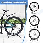 2 Packs Bike Floor Stand for Mountain MTB & Road Bicycles 23c-4.0 inch Wide Tire 20-29 inch Tire Indoor Outdoor Bike Rack Bicycle Floor Stand Black - Image 2