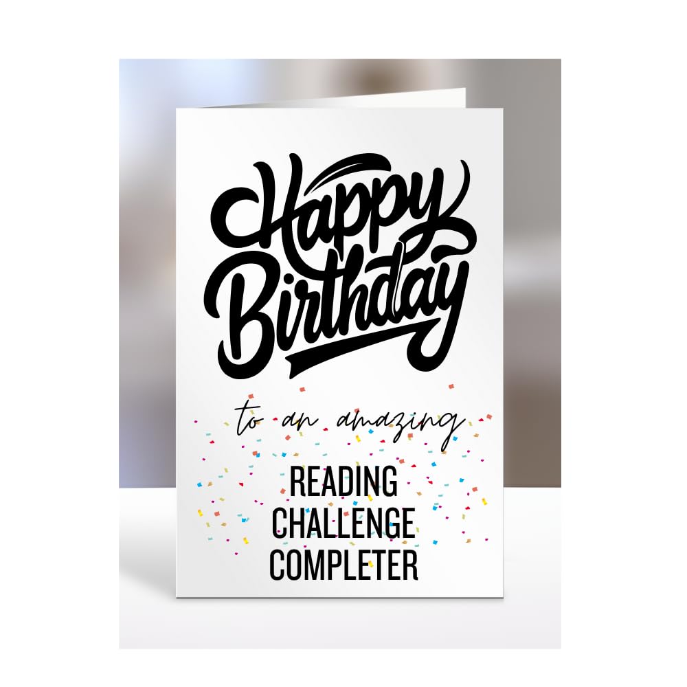 Card for reading challenge completer, Happy Birthday Gifts for Men or Women, Him, Her, Presents for Christmas, Appreciation, To an amazing, A5-169_155 — image 1