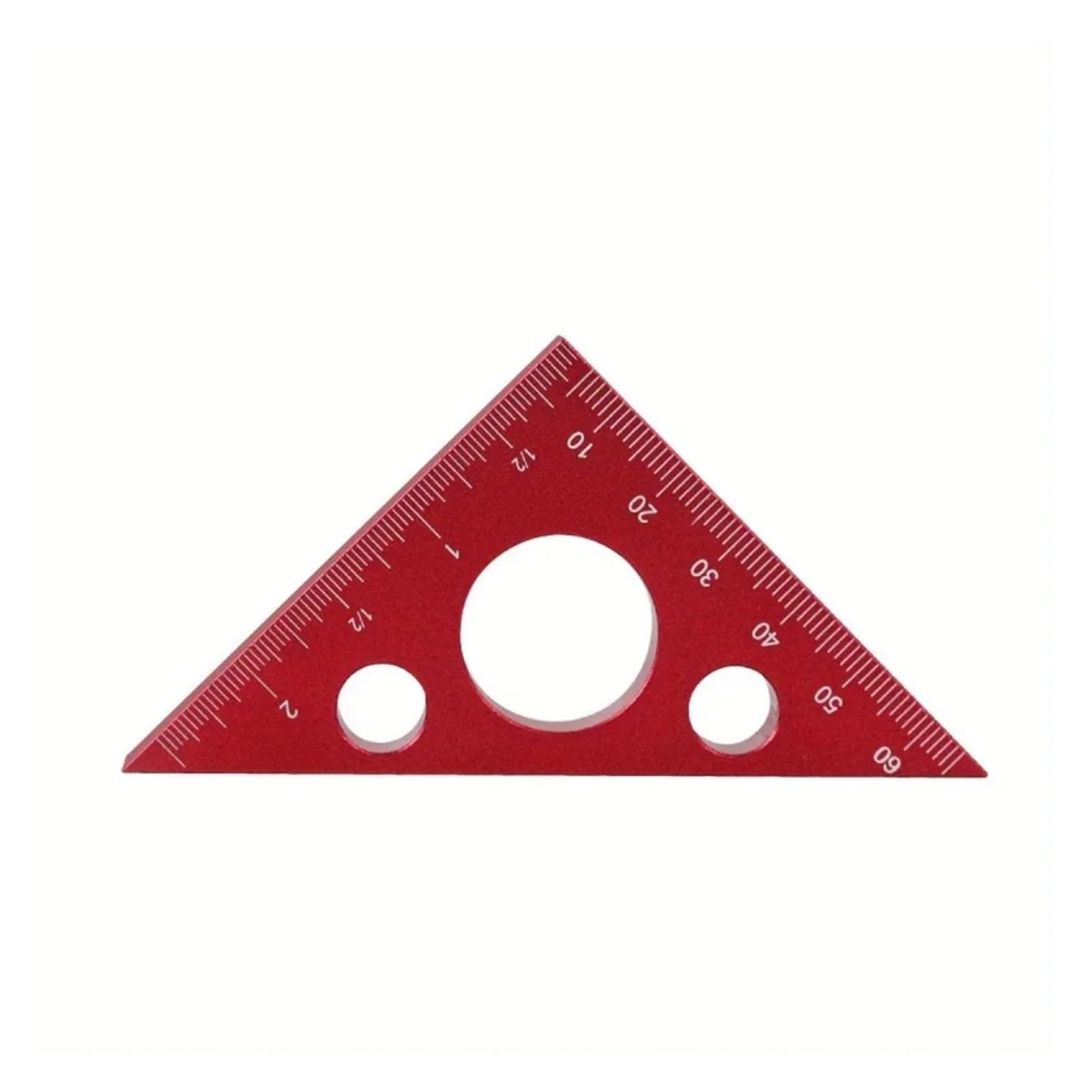 Drauxi Rosso 45 Degree Aluminum Alloy Angle Ruler And Metric Triangle Ruler Carpenter's Workshop Woodworking Square Measuring Tools Machinists And Metalworkers