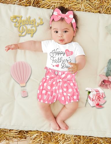 My First Fathers Day Baby Girl Outfit Fathers Day Outfit for Baby Girl Happy First Fathers Day Baby Girl Outfit2