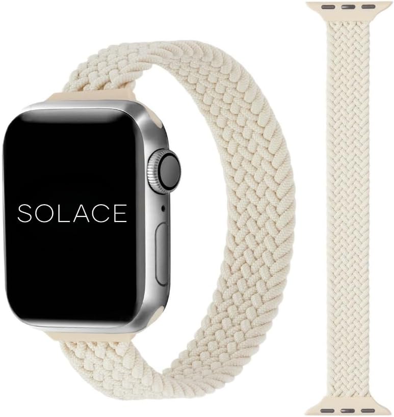 Solace Bands Slim Imperium Loop - Compatible with Apple Watch Bands Sport Loop Band for Women and Men, iWatch Bands for 38mm 40mm 41mm 42mm 44mm 45mm Ultra, SE & Series 11 10 9 8 7 6 5 4 3 2 1 38/40/41MM - XS Sand