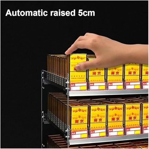 Présentoir à cigarettes trapézoïdal multicouche avec poussoir automatique
