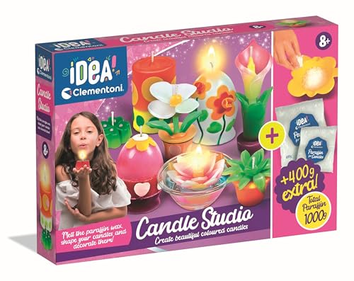 Juego de velas DIY Clementoni Velas Idea con kit de recambio y moldes de suculentas para niños